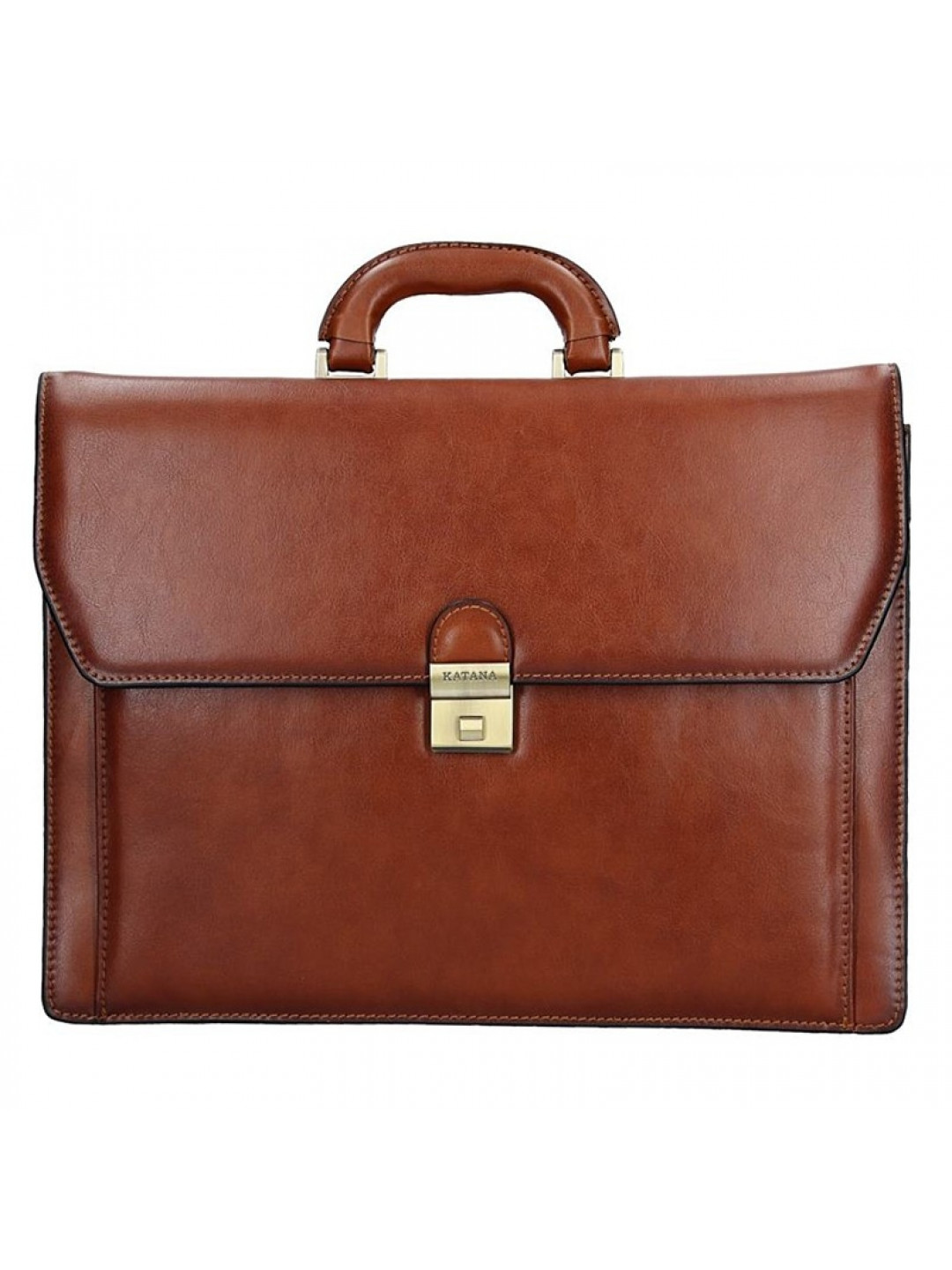 Pánská kožená aktovka Katana Ceasar – hnědá